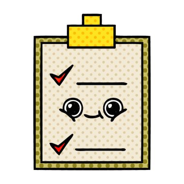 çizgi roman tarzı çizgi film kontrol listesi