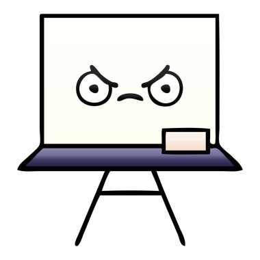 bir beyaz tahta degrade gölgeli çizgi film