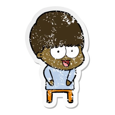 bir mutlu çizgi film çocuk sıkıntılı etiket