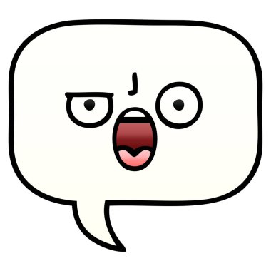 bir konuşma balonu degrade gölgeli karikatür