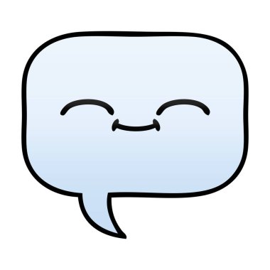 bir konuşma balonu degrade gölgeli karikatür