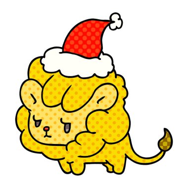 Noel karikatür kawaii aslan