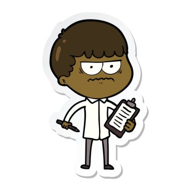 adam sopa bir karikatür rahatsız