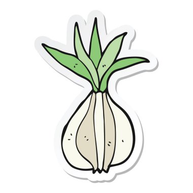 etiket bir karikatür soğan