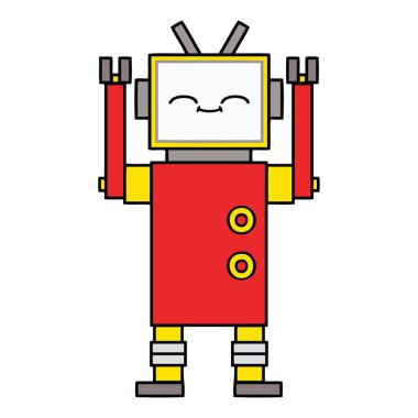 sevimli çizgi robot