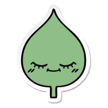 etiket sevimli çizgi ekspresiyon yaprak