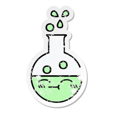 sevimli çizgi tüp bebek sıkıntılı etiket