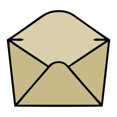 ilginç el çizilmiş karikatür zarf