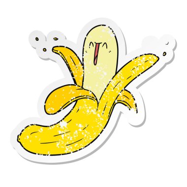 çizgi film çılgın mutlu muz sıkıntılı etiket