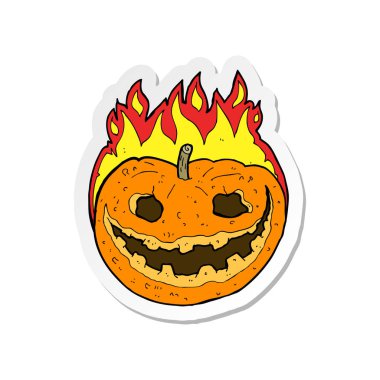 etiket bir çizgi film ürkütücü kabak