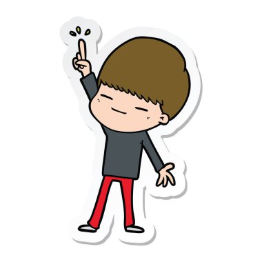 bir çizgi film kendini beğenmiş çocuk etiket