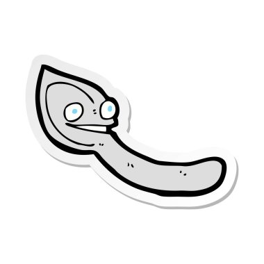 etiket bir karikatür kaşık