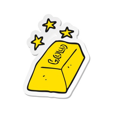 altın bir karikatür çubuğunun etiket