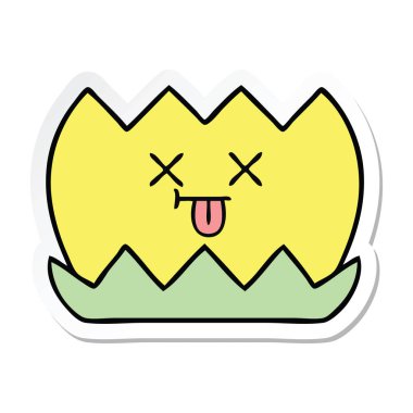 sevimli çizgi su lilly etiket