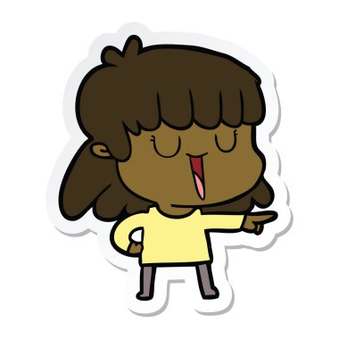 bir çizgi film kadının etiket