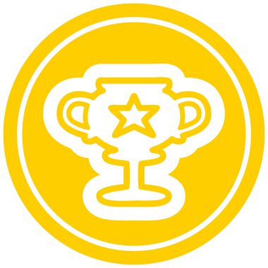 Trophy Kupası dairesel simgesi simgesi