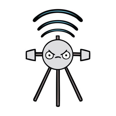 sevimli çizgi bir uydu