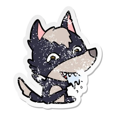 bir çizgi film aç kurt sıkıntılı etiket