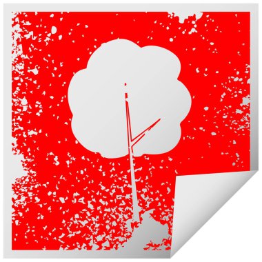 sıkıntılı Meydanı etiket ilginç sembolü ağaç soyma