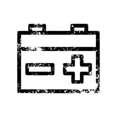 Endüstriyel pil sıkıntılı simgesi