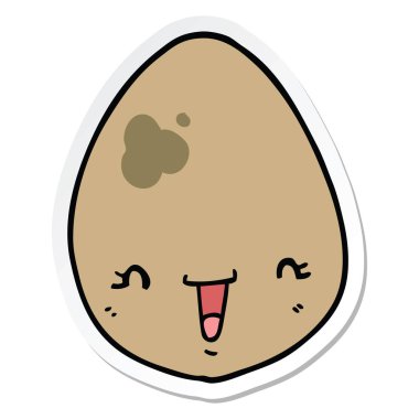 etiket bir karikatür yumurta