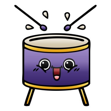 Degrade gölgeli karikatür davul