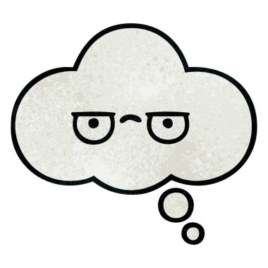 Retro grunge doku karikatür kabarcık sanıyordum