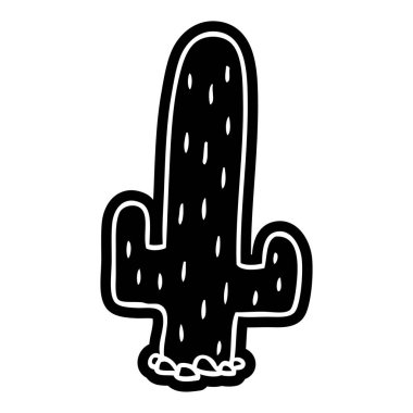 çizgi film simgesi bir kaktüs 