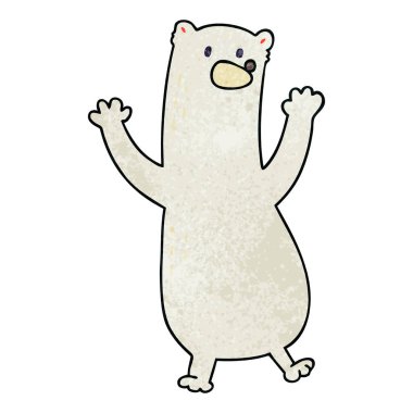 ilginç el karikatür kutup ayısı çekilmiş