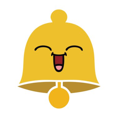 düz renk retro karikatür çan