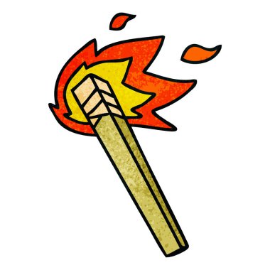 ilginç el yaktı çizilmiş karikatür meşale