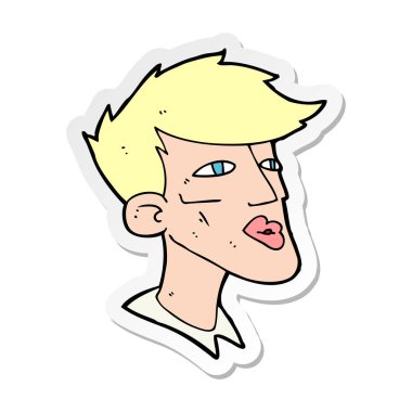 bir çizgi film erkek model adam etiketi