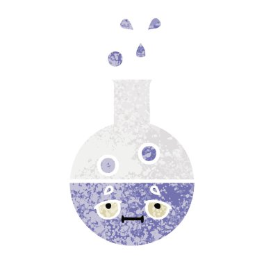 Retro illüstrasyon tarzı çizgi film tüp