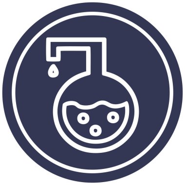 Bilim deneme dairesel simgesi simgesi