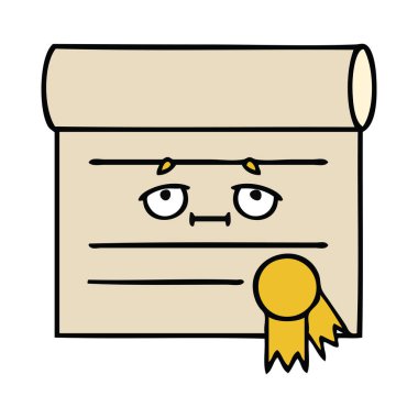 sevimli çizgi sertifika