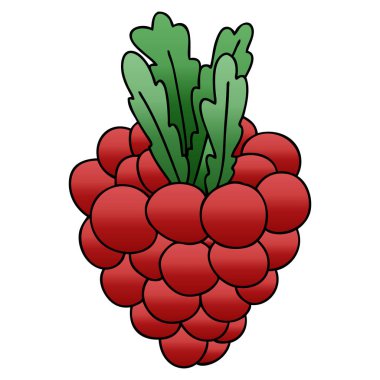 üzüm demet degrade gölgeli ilginç çizgi film