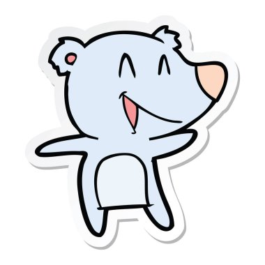 gülen ayı çizgi film etiketi