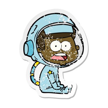 bir karikatür sıkıntılı etiket astronot şaşırttı