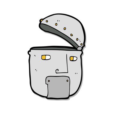 Etiket cartoon robot baş