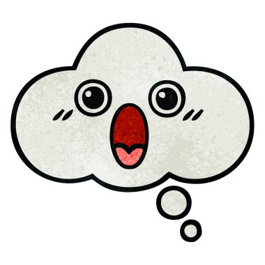 Retro grunge doku karikatür kabarcık sanıyordum