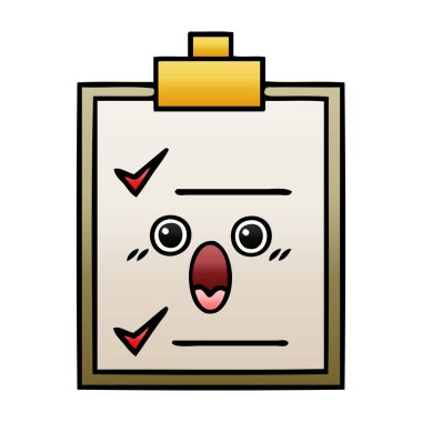 Degrade gölgeli karikatür kontrol listesi