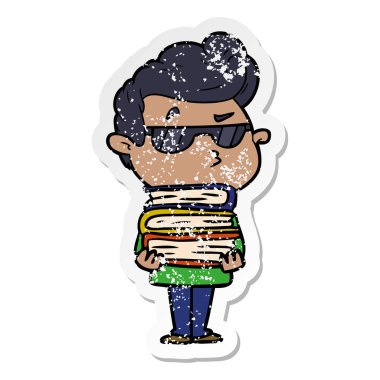 bir çizgi film serin adam sıkıntılı etiket