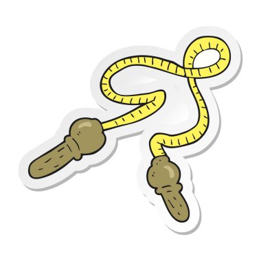 ip atlama bir çizgi film etiketi