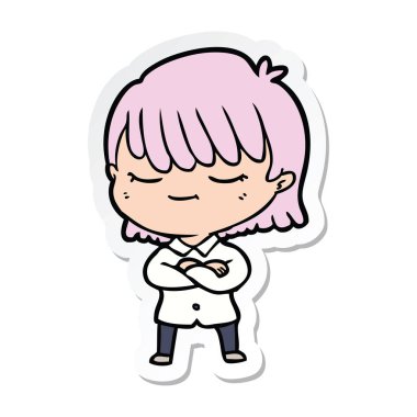 bir çizgi film kadının etiket