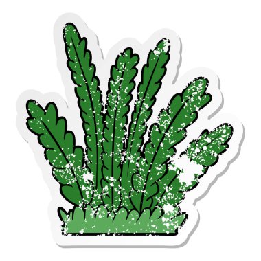 bitki yetiştirme bir karikatür sıkıntılı etiket