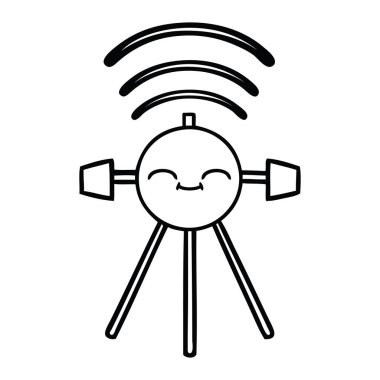 Çizim karikatür uydu