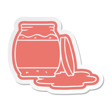 çizgi film etiketi bir çilek reçeli