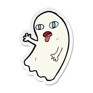 etiket bir komik karikatür hayaletin