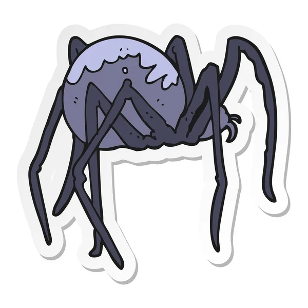 Nálepka Kreslený Strašidelný Spider — Stockový vektor