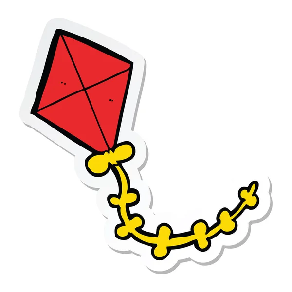 Sticker of a cartoon kite — Stock Vector